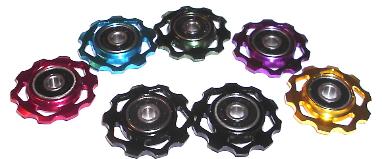 10T Anodized Derailleur Jockey Pulleys Slotted